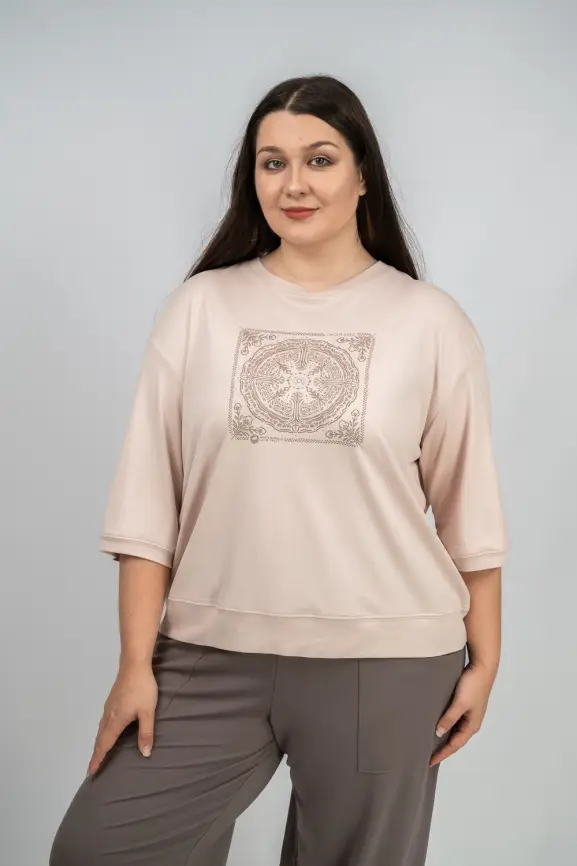 Лонгслив с принтом 95048 Размер 54-58 фото 13