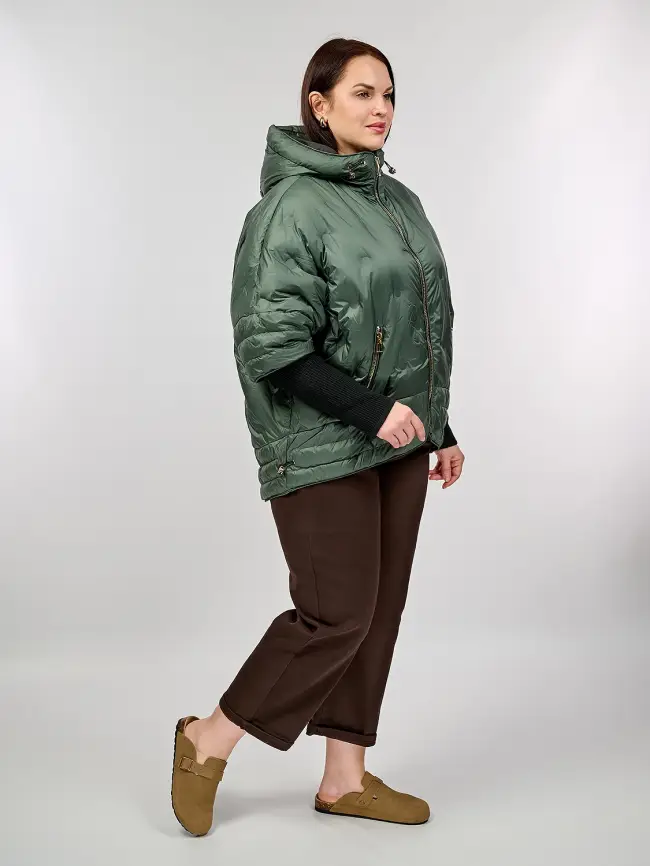 Куртка с трикотажным рукавом 6560 Размер 48-54 фото 6