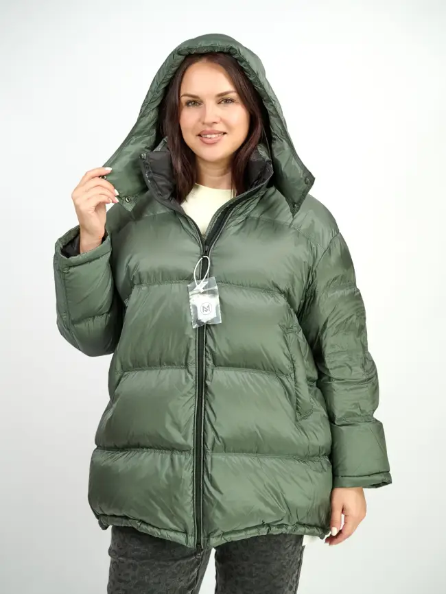 Пуховик зимний 9903 удлиненный Размер 50-60 фото 29