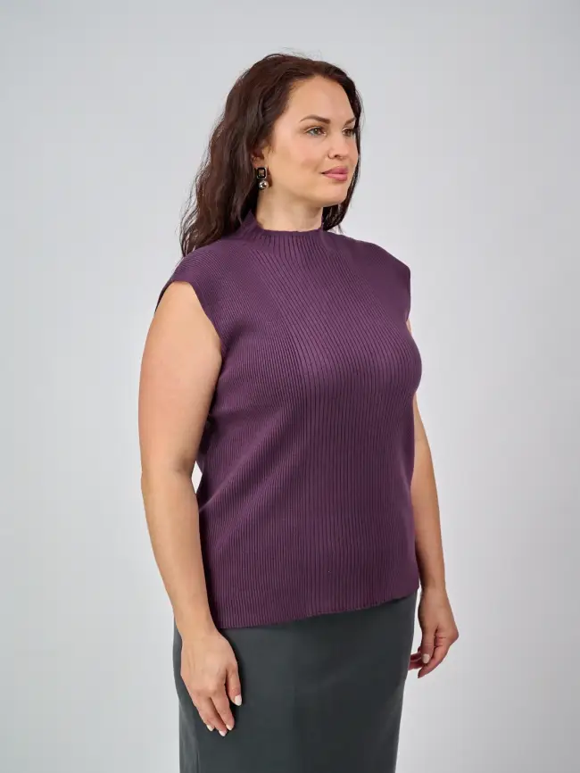 Джемпер без рукавов ЭттоПлюс 876 Размер 54-58 фото 5