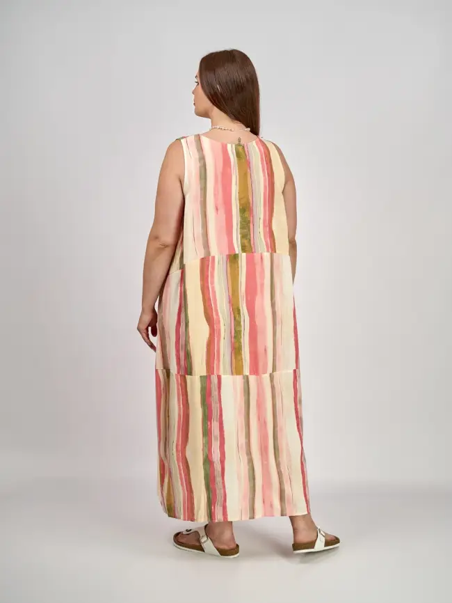 Сарафан в полоску ЭттоПлюс 0026-1 размеры 50- 62 фото 5