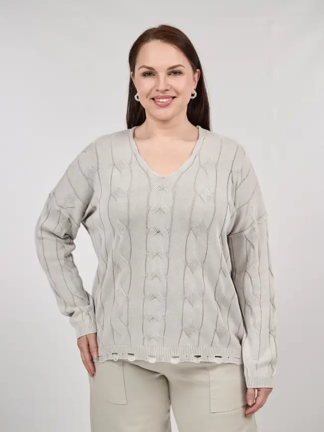 Джемпер Италия косы 3388 Размер 50-58 фото 62