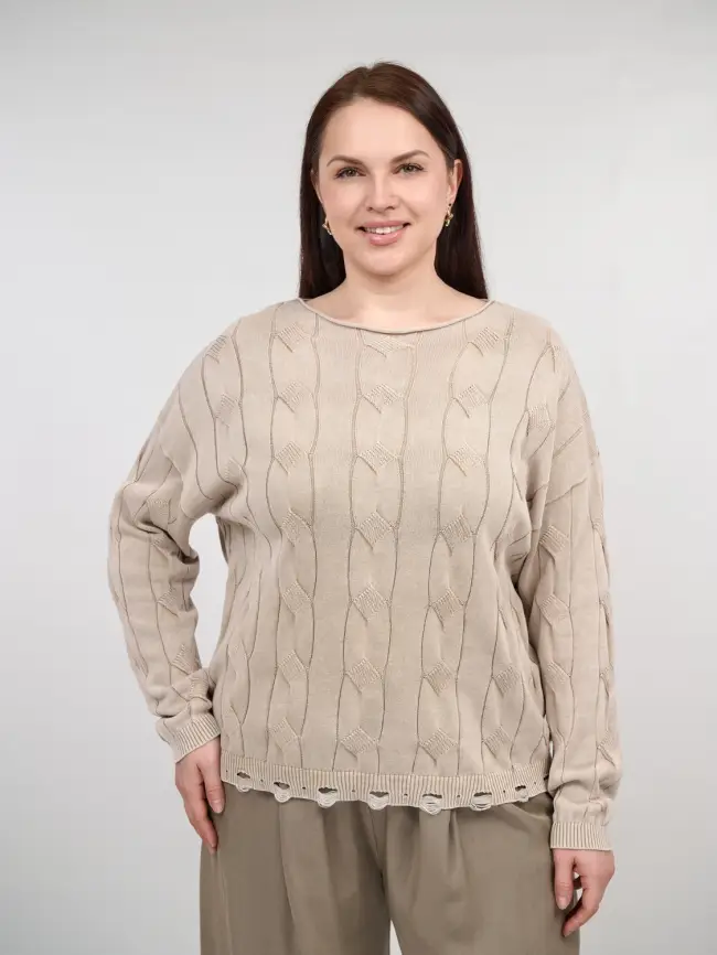 Джемпер Италия с круглым горлом 3388 Размер 50-58 фото 1