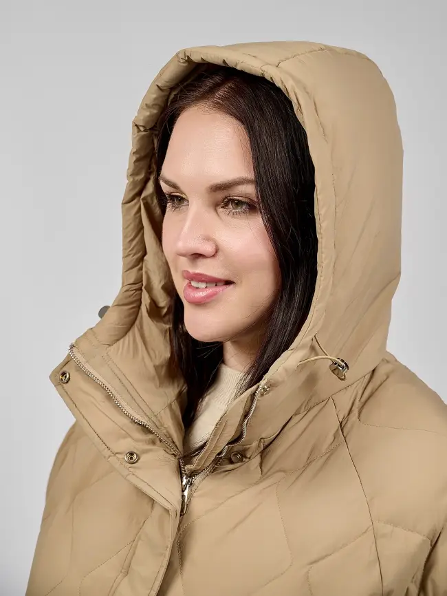 Стеганая куртка с капюшоном 8815 Размер 48-54 фото 51