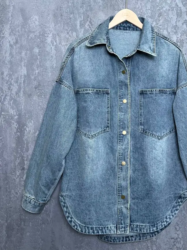 Куртка джинсовая 65227 Размер 48-56 фото 16