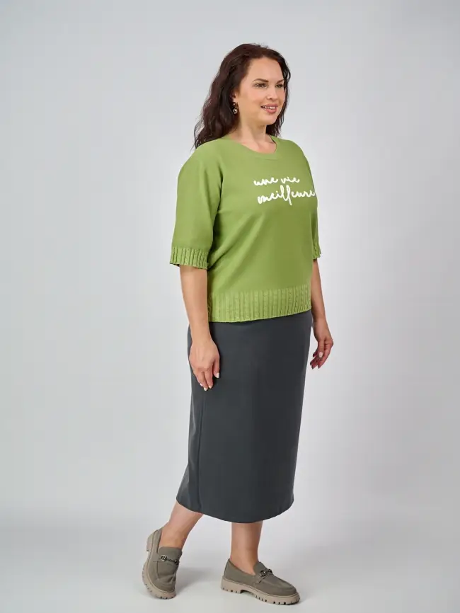 Джемпер облегченный ЭттоПлюс 25414 Размер 48-54 фото 13