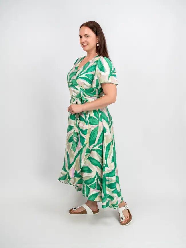 Платье на запахе ЭттоПлюс 044 размеры 48 - 58 фото 7