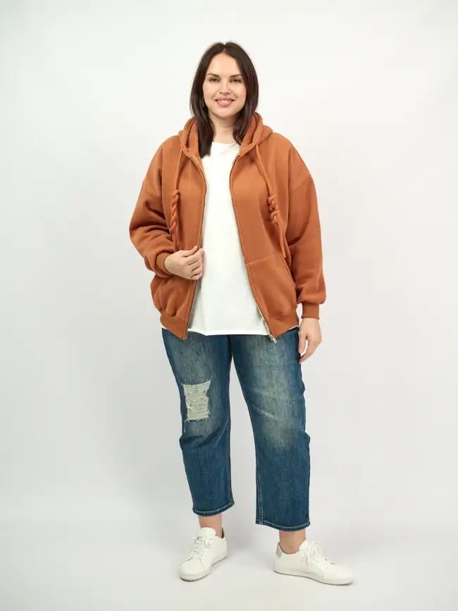 Худи зип утепленное оверсайз 506 Размер 50-58 фото 214