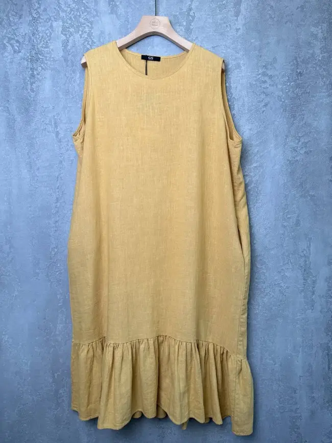 Сарафан волан лен 23300 Размер 54-58 фото 3