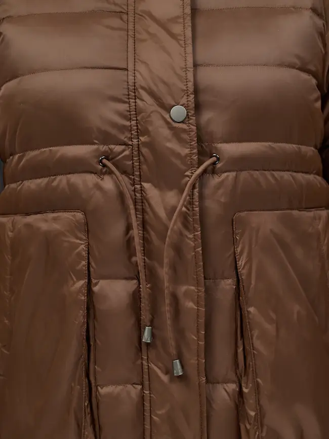 Пуховое пальто 23095 Размер 48-54 фото 10