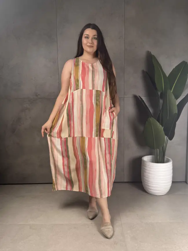 Сарафан в полоску ЭттоПлюс 0026-1 размеры 50- 62 фото 6