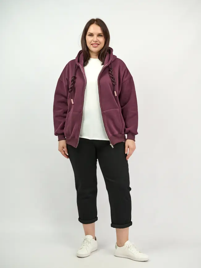 Худи зип утепленное оверсайз 506 Размер 50-58 фото 230