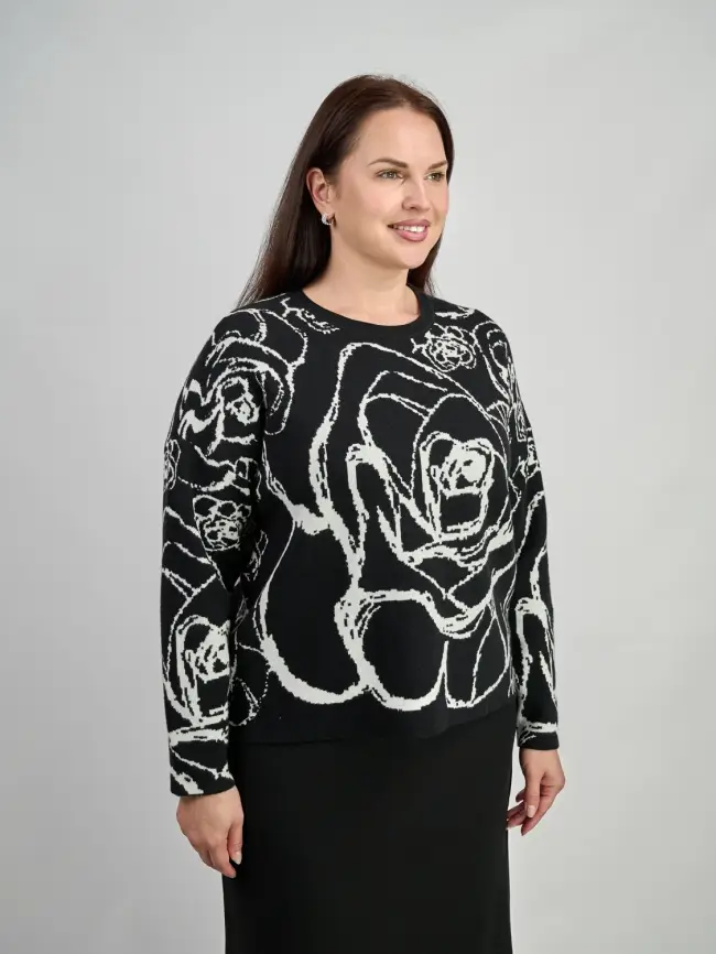 Свитер с круглым горлом ЭттоПлюс 777 Размер 52-58 фото 5