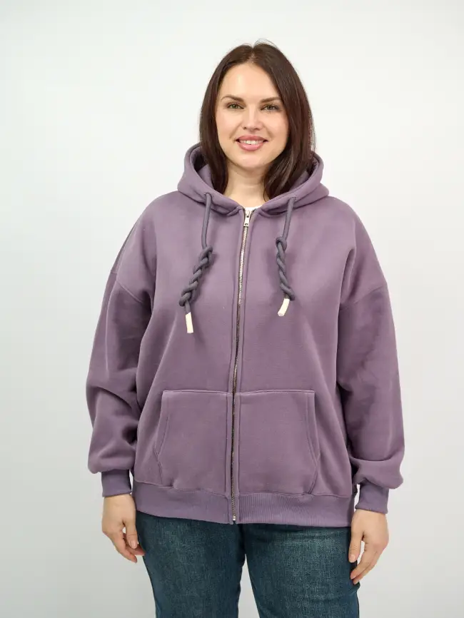 Худи зип утепленное оверсайз 506 Размер 50-58 фото 175
