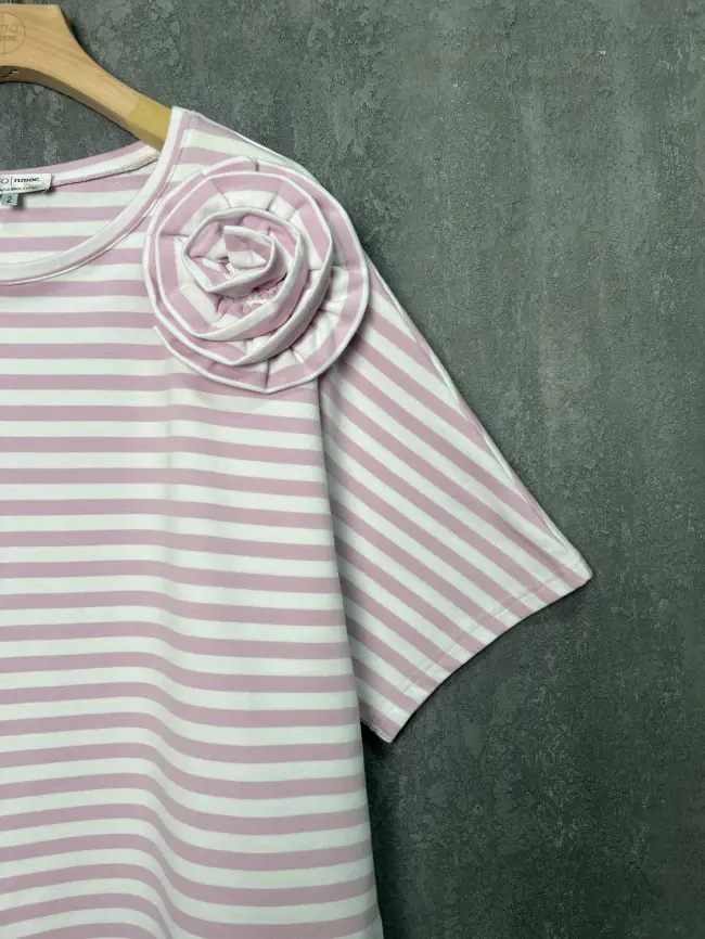 Футболка полоска ЭттоПлюс 33415 Размеры 50-58 фото 29