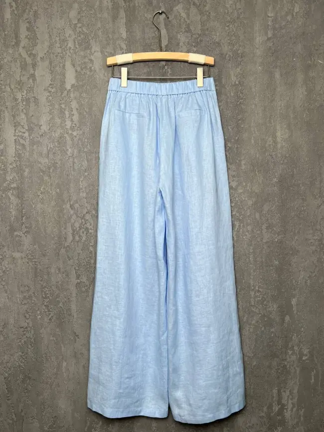 Брюки лен палаццо 25030 фото 4