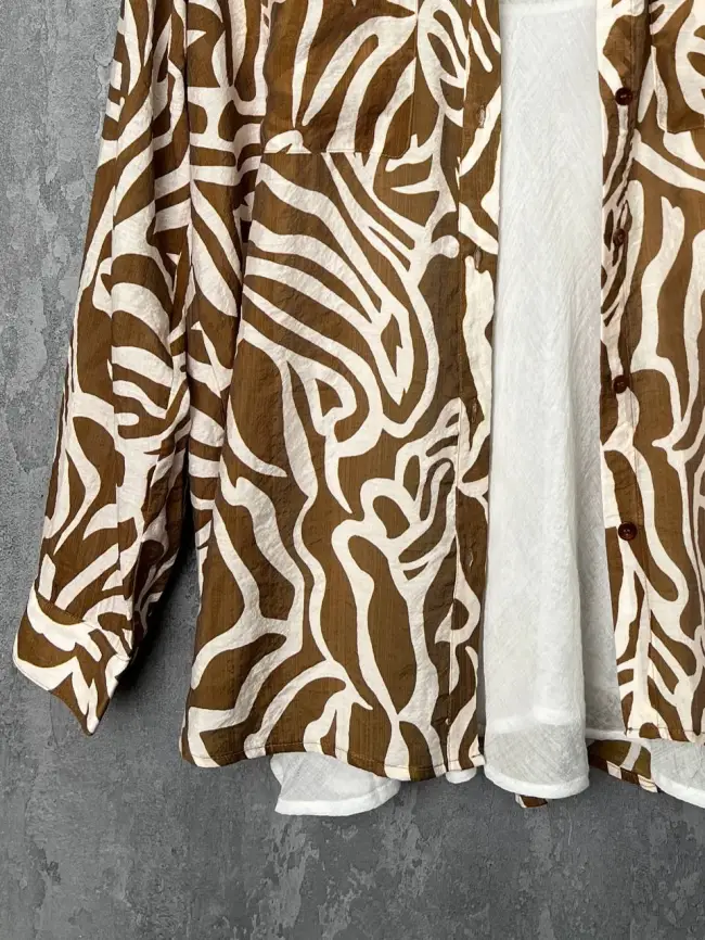 Рубашка с принтом ЭттоПлюс 33411 Размер 46-54 фото 6