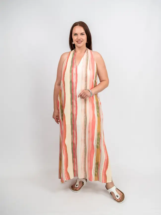 Сарафан в полоску Этто Плюс  0027-1 размер 52- 56 фото 12