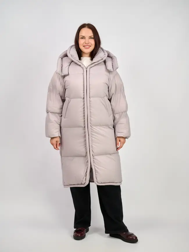 Пуховое пальто 2332 Размер 50-54 фото 6