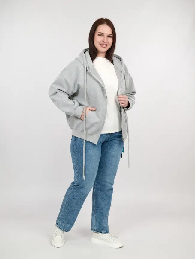 Худи зип оверсайз 505 Размер 50-58 фото 114