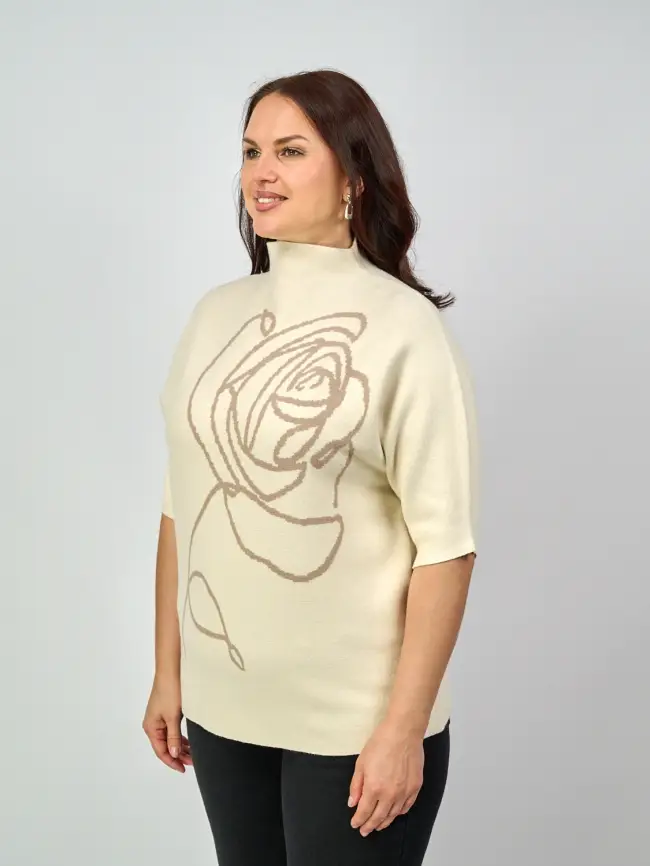 Джемпер Роза 87654 ЭттоПлюс Размер 52-56 фото 15