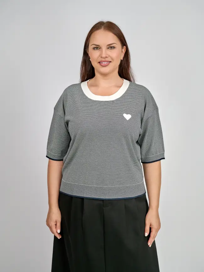 Джемпер облегченный ЭттоПлюс 25415 размер 48-54 фото 9