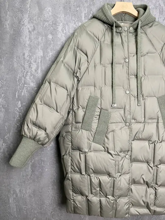 Пуховое пальто 6562 Размер 48-56 фото 5