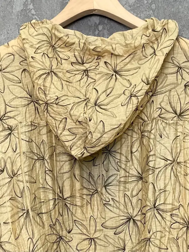 Ветровка-пыльник в цветок 9176 Размер 50-58 фото 35