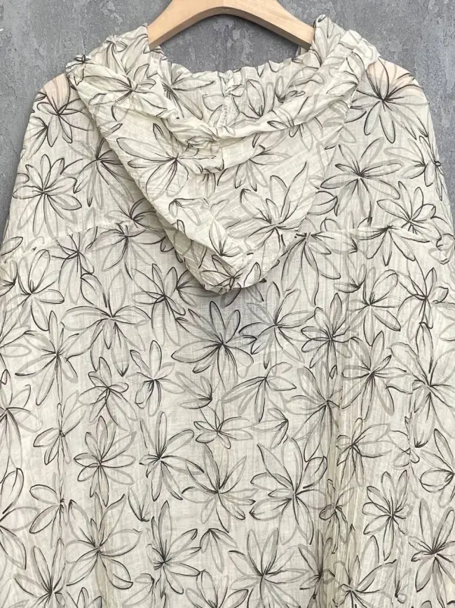 Ветровка-пыльник в цветок 9176 Размер 50-58 фото 24