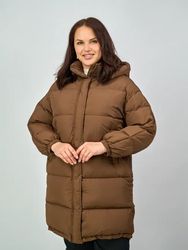 Пуховик А-силуэт 811 Размер 50-56 фото 20