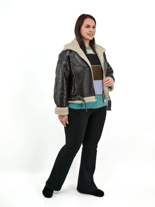 Дубленка авиатор 18907 Размер 50-54 фото 12