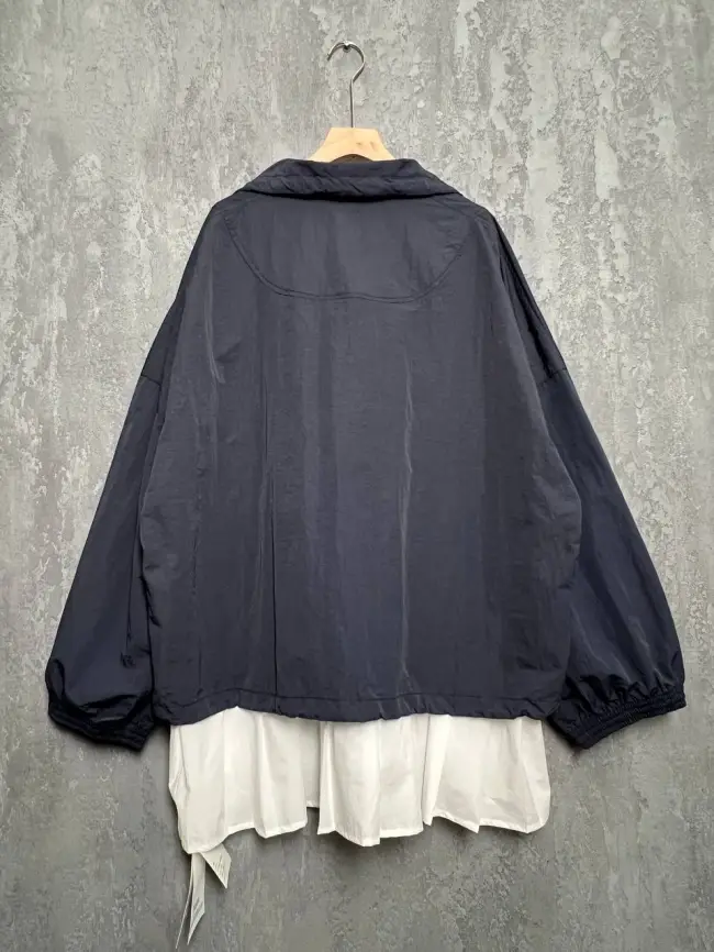 Анорак с вставкой 6152 размер 52- 58 фото 2