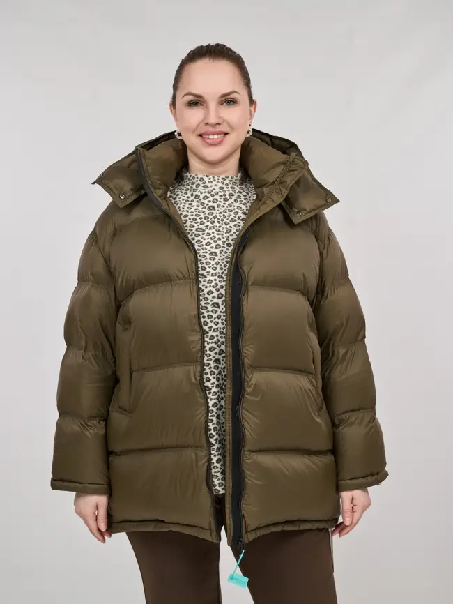 Пуховик зимний 9906 удлиненный Размер 50-60 фото 15