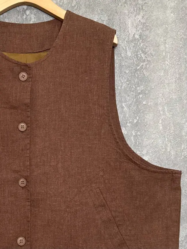 Жилет лен на подкладке 24625 Размер 50-58 фото 15