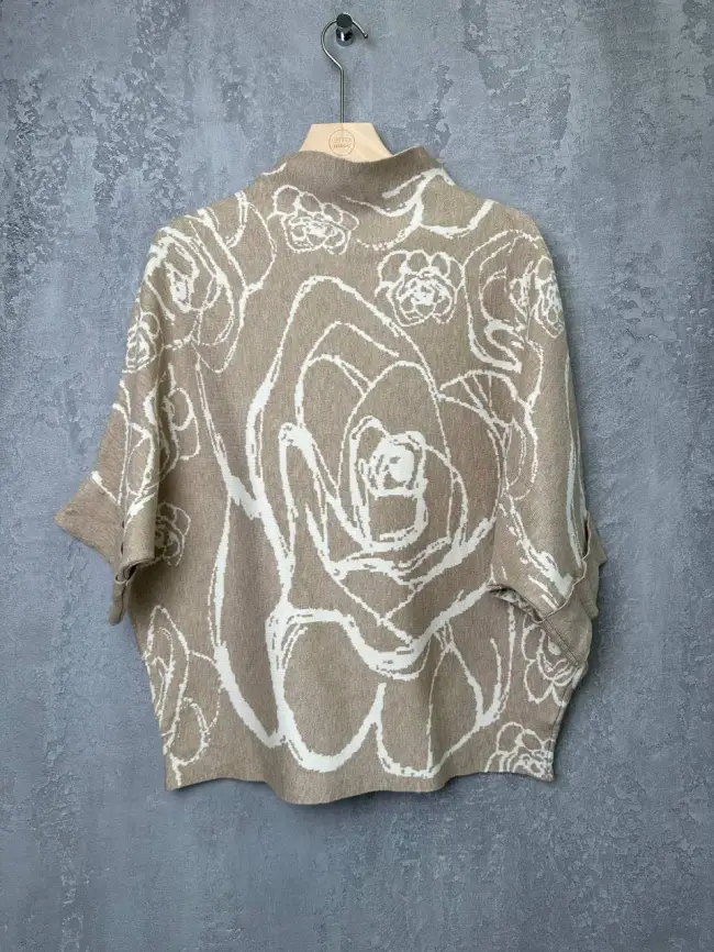 Джемпер "Цветочный принт" 0922 Размер 46-54 фото 8