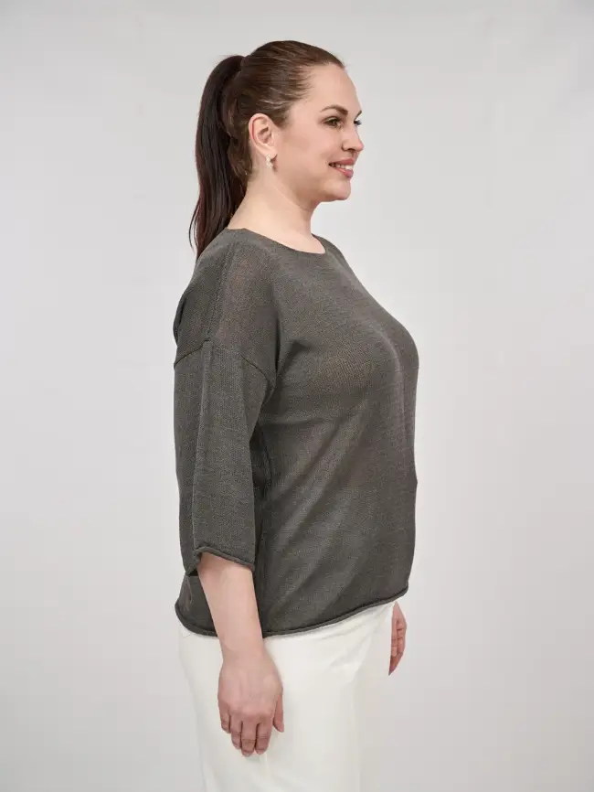 Джемпер облегченный ЭттоПлюс 25107-1 Размер 50-58. фото 156