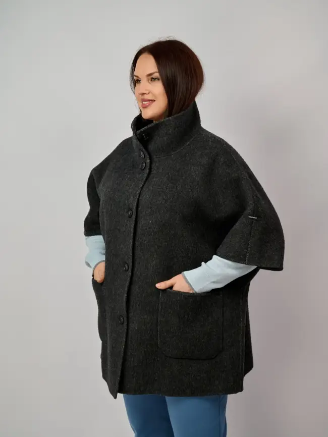 Пальто шерсть 0718-1 Размер 50-60 фото 13