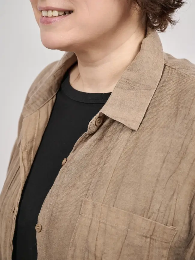 Рубашка-кардиган рукав 3/4 24093 Размер 50-58 фото 27