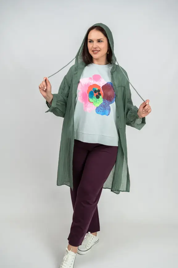 Пыльник рубашка удлиненный 9087 Размер 50-58 фото 26