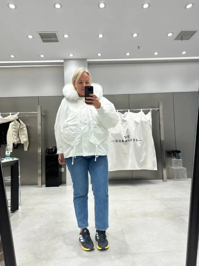 Пуховая куртка "Снежок" 8998 Размер 48-54 фото 14