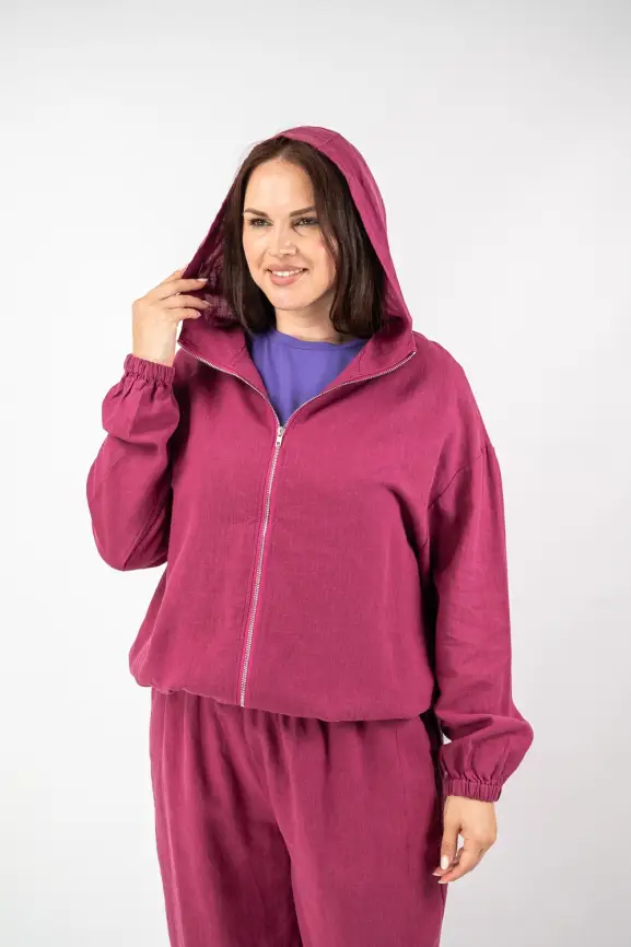 Бомбер лен 25016 фото 3