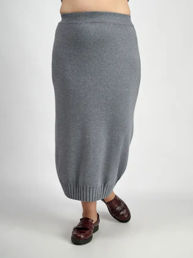 Юбка 665 Размер 50-58 (серый) Уценка фото 1