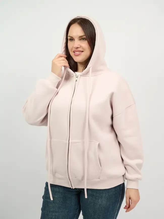 Худи зип утепленное оверсайз 506 Размер 50-58 фото 36