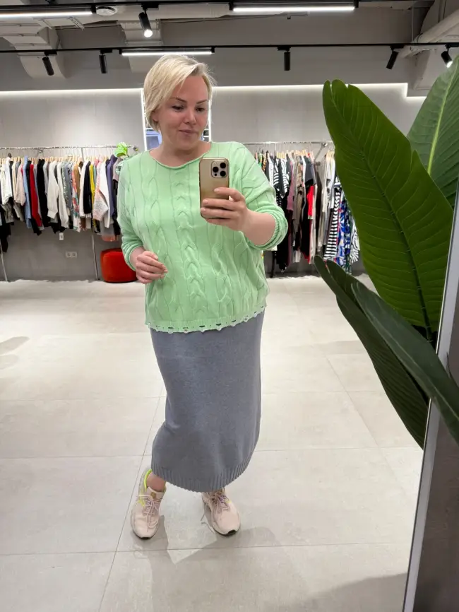 Джемпер Италия с круглым горлом 3388 Размер 50-58 фото 36