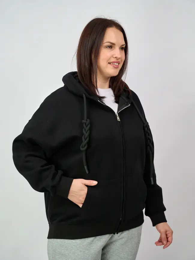 Худи зип утепленное оверсайз 506 Размер 50-58 фото 106