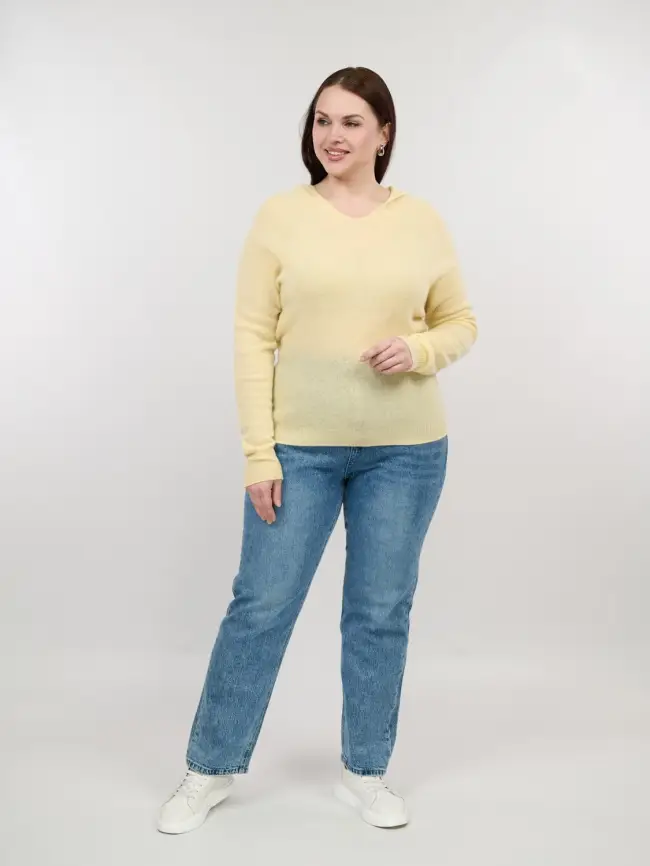 Шерстяной джемпер с капюшоном 25676 Размер 46-54 фото 25