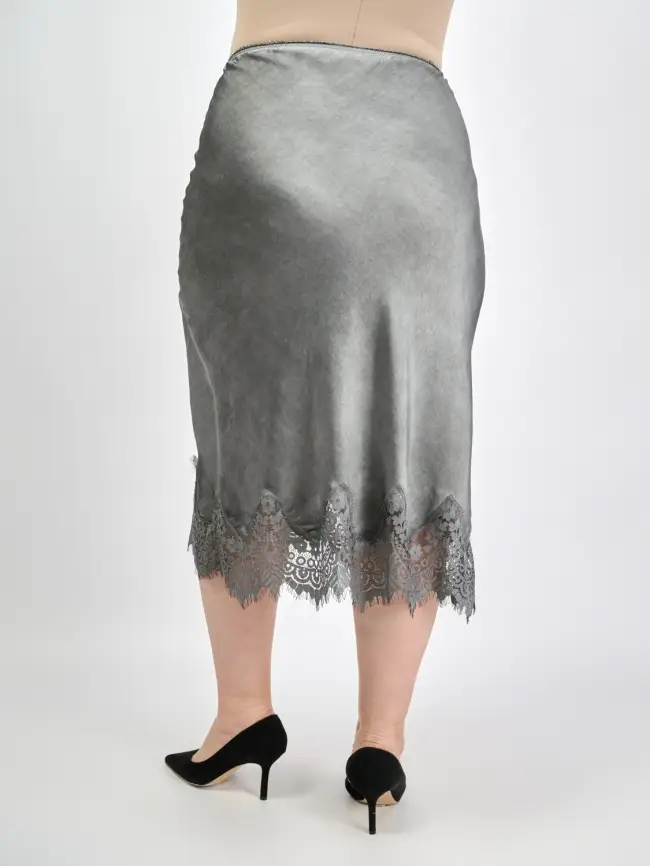 Юбка с кружевом 6292 Италия Размер 46-54 фото 26