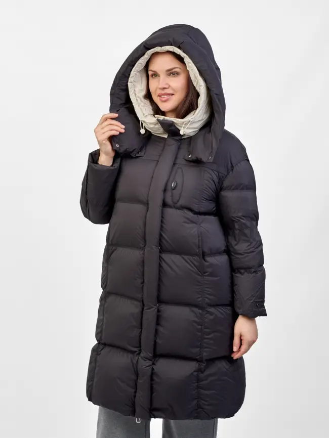 Пуховое пальто 8892 Размер 48-52 фото 32