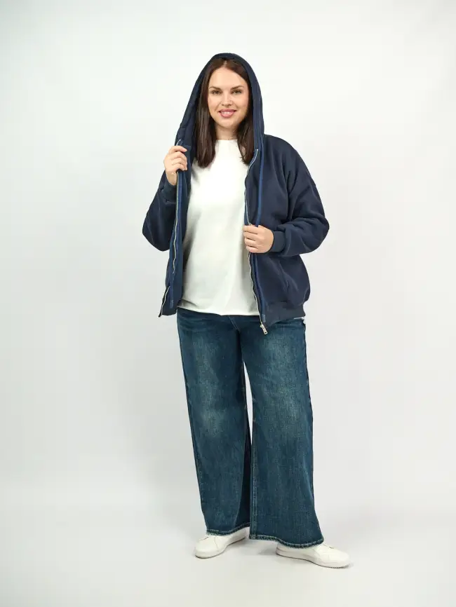 Худи зип утепленное оверсайз 506 Размер 50-58 фото 94