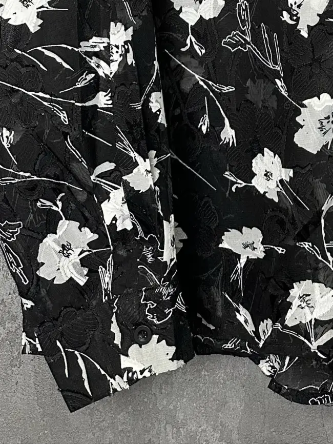 Блуза в цветочек 135-5 Размер 50-58 фото 10